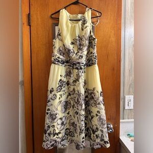 Christopher & Banks Yellow Chiffon Dress Size 16